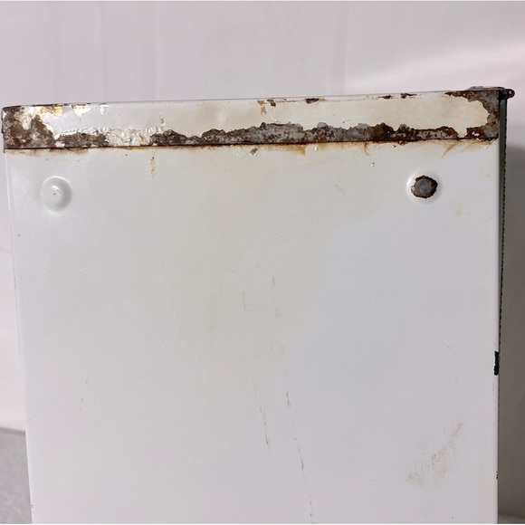 Vintage Ekco Unlimited White Metal Saran Wrap Tin Foil Paper Towel Dispenser - Picture 12 of 16